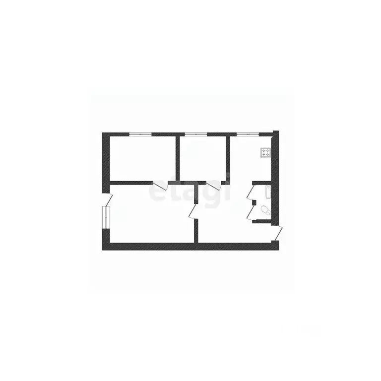 3-к кв. Смоленская область, Вязьма Красноармейское ш., 11А (50.0 м) - Фото 0