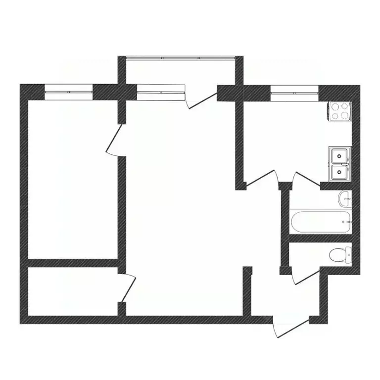 2-к кв. Тюменская область, Тюмень ул. 50 лет ВЛКСМ, 91 (42.0 м) - Фото 2