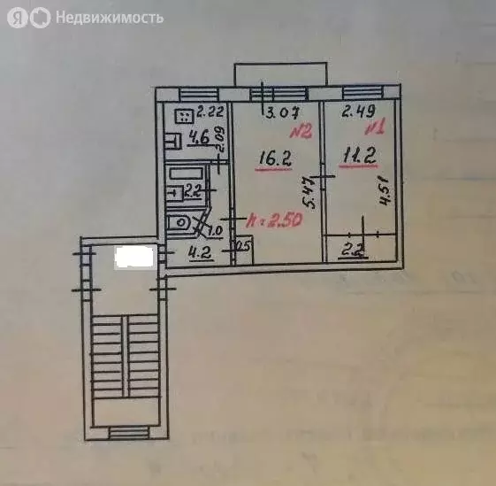 2-комнатная квартира: Псков, исторический район Завеличье, переулок ... - Фото 2