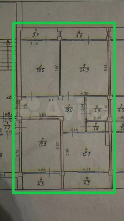 2-к. квартира, 94 м, 2/6 эт. - Фото 0