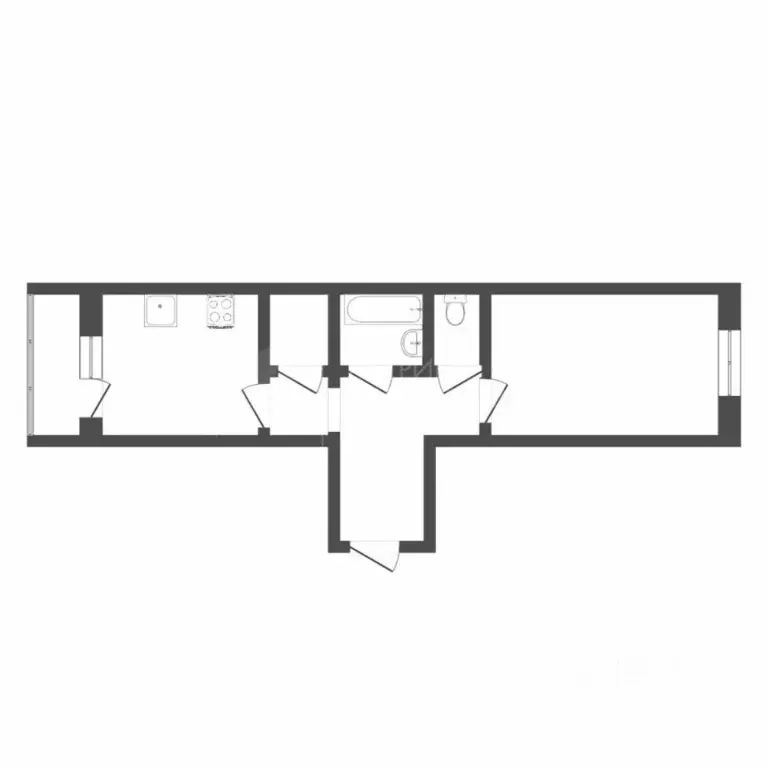 1-к кв. Тюменская область, Тюмень ул. Жуковского, 88/1 (45.3 м) - Фото 1