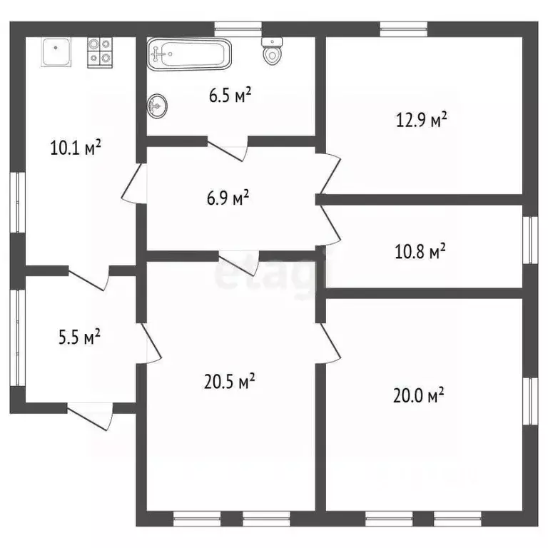 Дом в Воронежская область, Бобров ул. Гагарина, 143А (93 м) - Фото 2