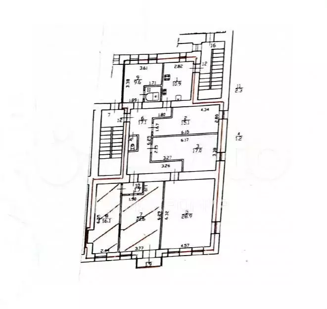 5-к. квартира, 141,5 м, 4/4 эт. - Фото 0