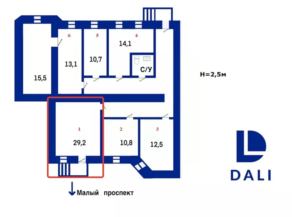 Помещение свободного назначения в Санкт-Петербург просп. Малый ... - Фото 2