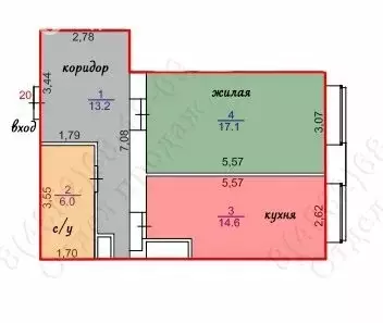 1-комнатная квартира: Тутаев, улица Моторостроителей, 69А (49.5 м) - Фото 2
