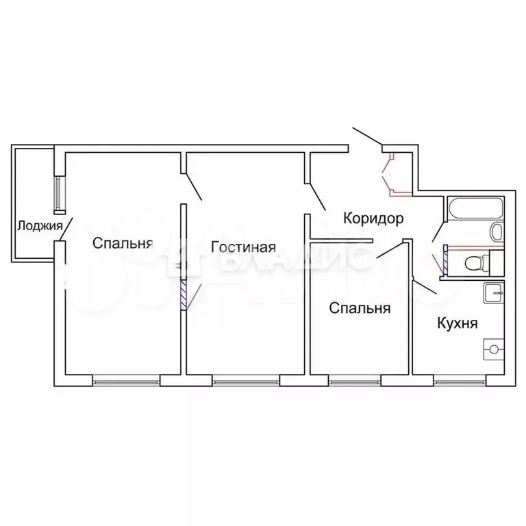 4-к. квартира, 89 м, 2/5 эт. - Фото 0