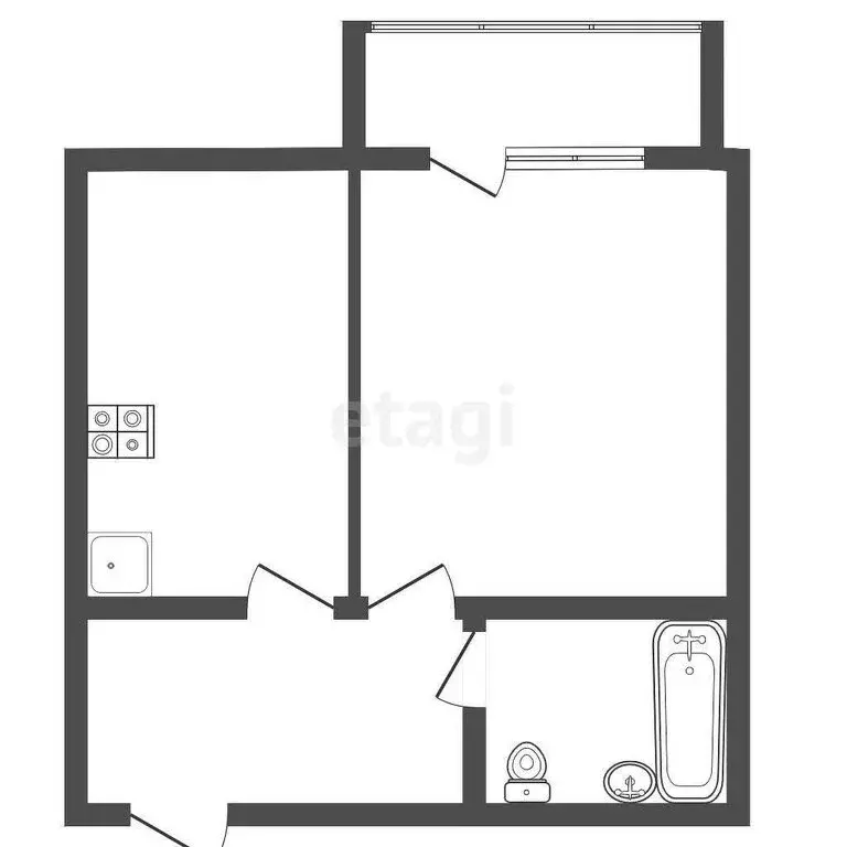 1-комнатная квартира: Заводоуковск, улица Энергетиков, 2Б (35.4 м) - Фото 1
