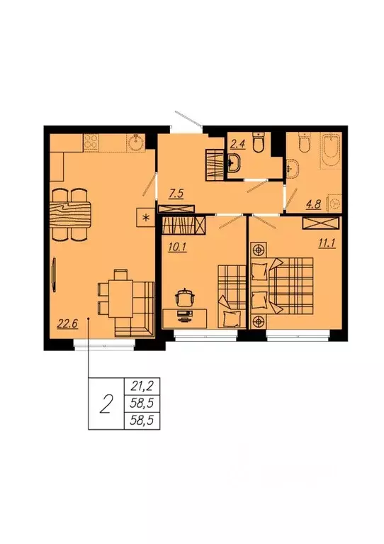 2-к кв. Свердловская область, Екатеринбург ул. Старых Большевиков, 52А ... - Фото 1
