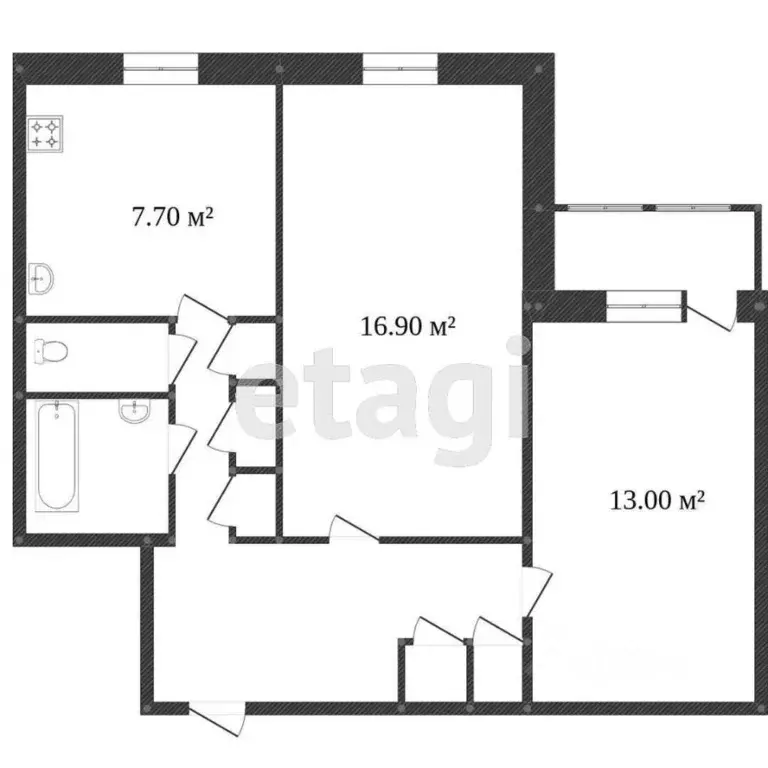2-к кв. Ямало-Ненецкий АО, Новый Уренгой Советский мкр, 4/5 (53.6 м) - Фото 1