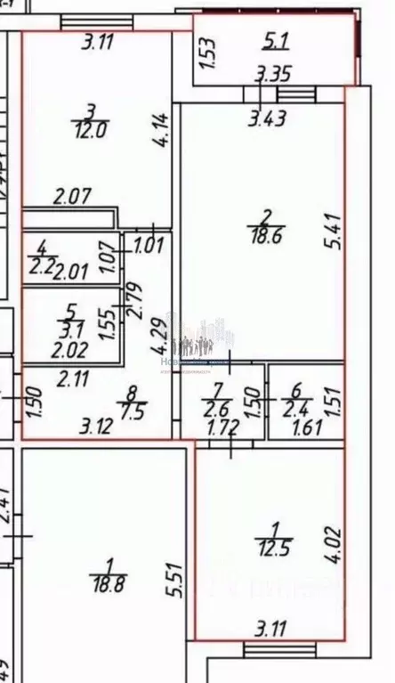 2-к кв. Санкт-Петербург просп. Королева, 73 (60.9 м) - Фото 2