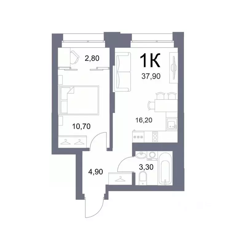 1-к кв. Новосибирская область, Новосибирск Лемонт жилой комплекс (37.9 ... - Фото 1