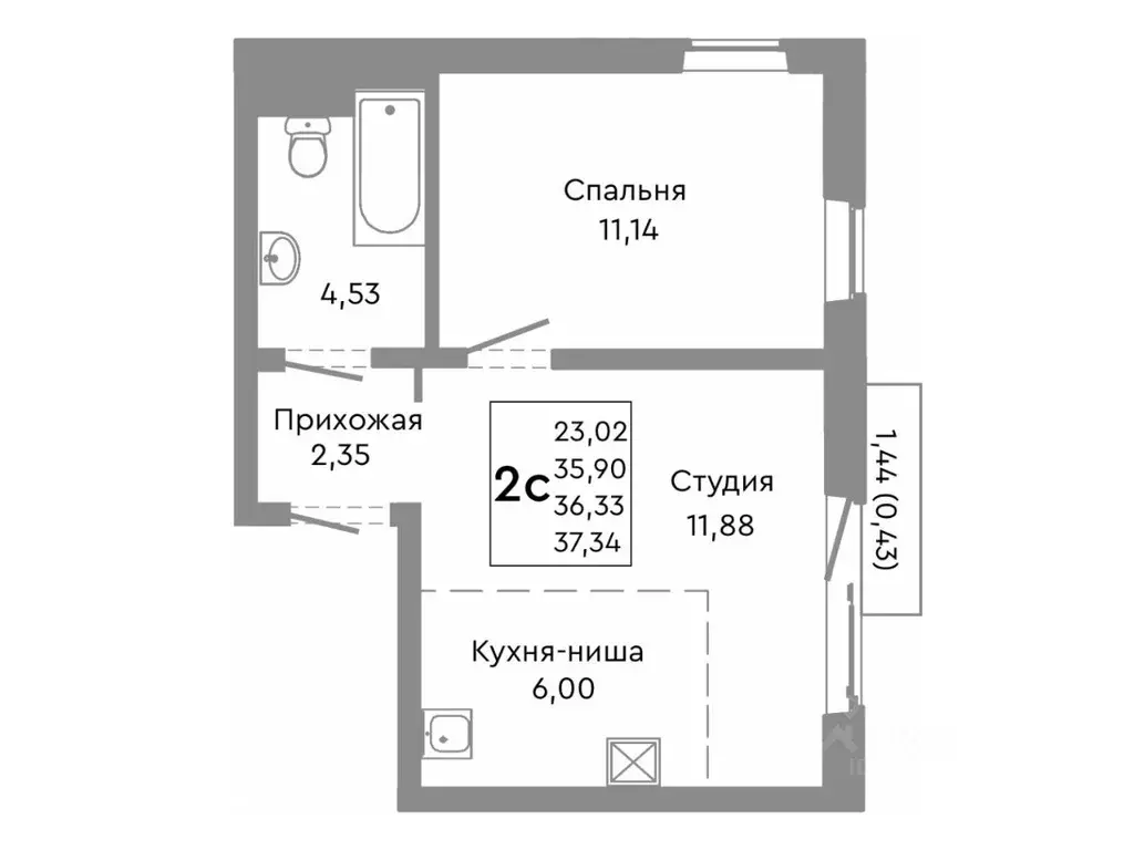 2-к кв. Челябинская область, Челябинск Никс Лайн на Ярославской жилой ... - Фото 1