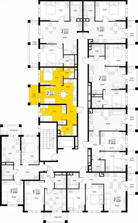2-комнатная квартира: Сукко, жилой комплекс Кипарис (52.6 м) - Фото 2