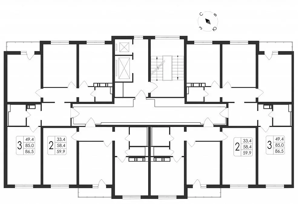 3-к кв. Воронежская область, Воронеж ул. Загоровского, 5/2 (86.5 м) - Фото 1