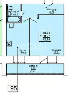 1-к кв. Пермский край, Пермь Сокольская ул., 10Б (42.7 м) - Фото 2