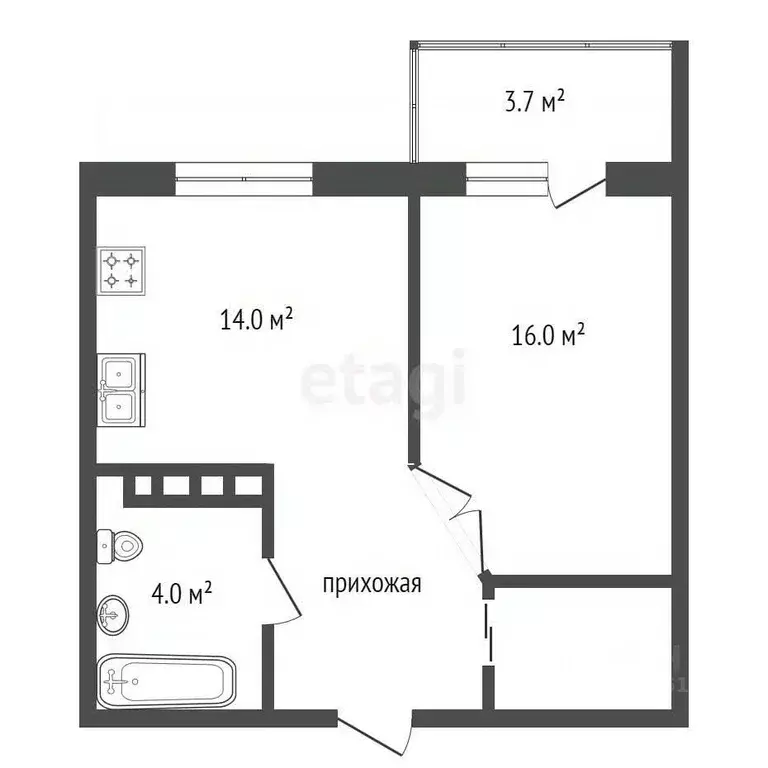 1-к кв. Краснодарский край, Анапа ул. Мирная, 29к8 (37.3 м) - Фото 1