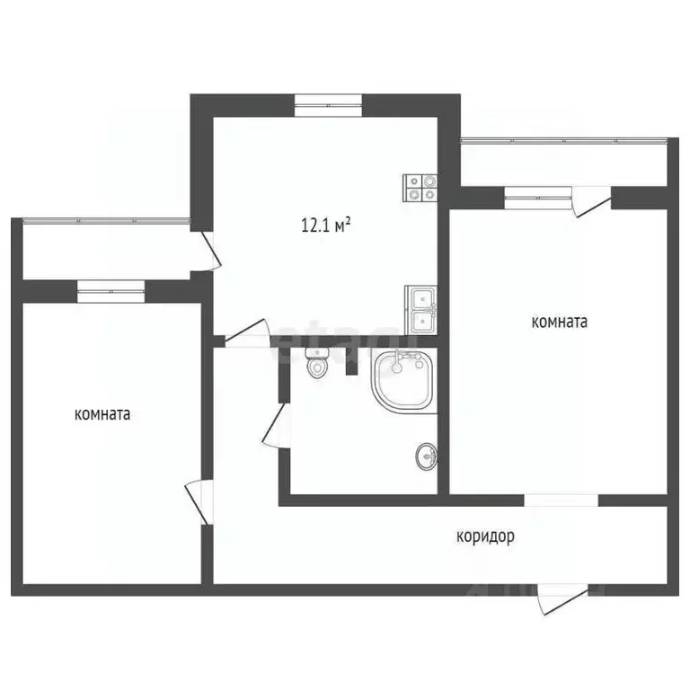 2-к кв. Забайкальский край, Чита Петровская ул., 28 (80.2 м) - Фото 2