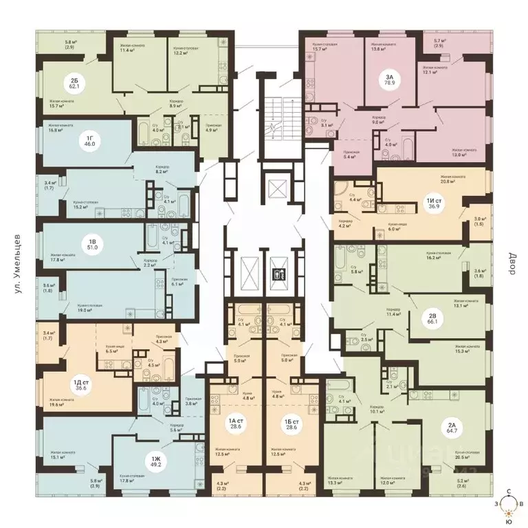 2-к кв. Свердловская область, Екатеринбург ул. 2-я Новосибирская, 12А ... - Фото 2