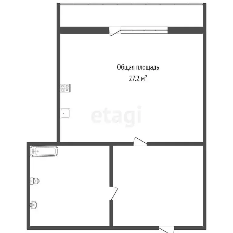 Квартира-студия: Бийск, Социалистическая улица, 22/2 (27.2 м) - Фото 0