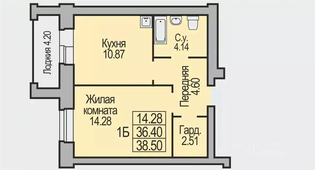 1-к кв. Новосибирская область, Бердск Южный мкр,  (38.5 м) - Фото 0