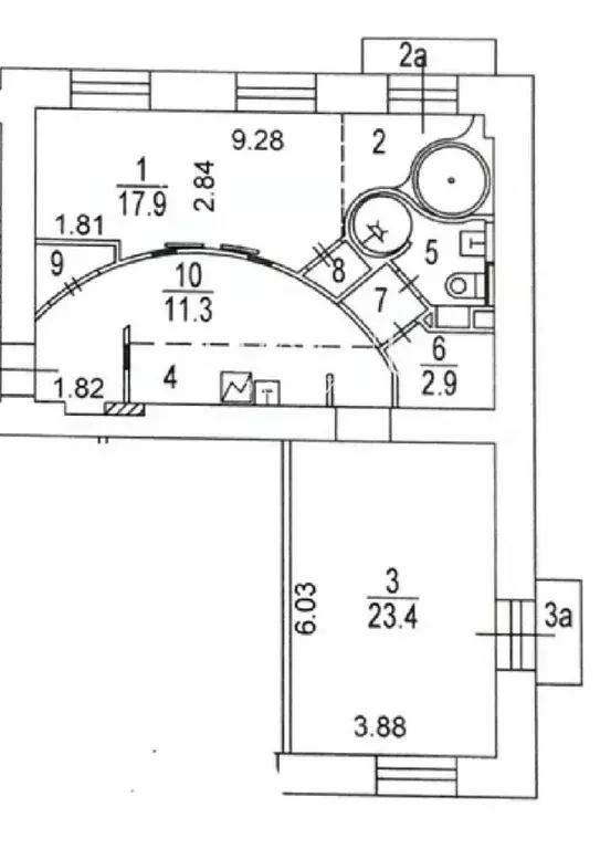 2-к кв. Москва Саввинская наб., 3 (77.0 м) - Фото 2