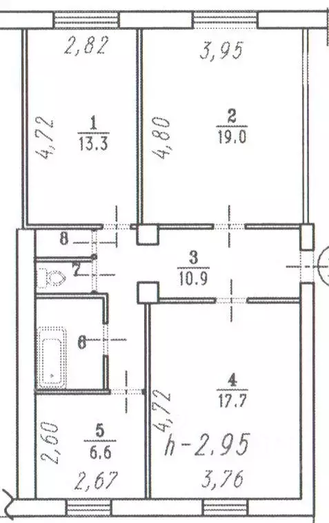 3-к кв. Омская область, Омск Новосортировочная ул., 17Г (73.0 м) - Фото 0