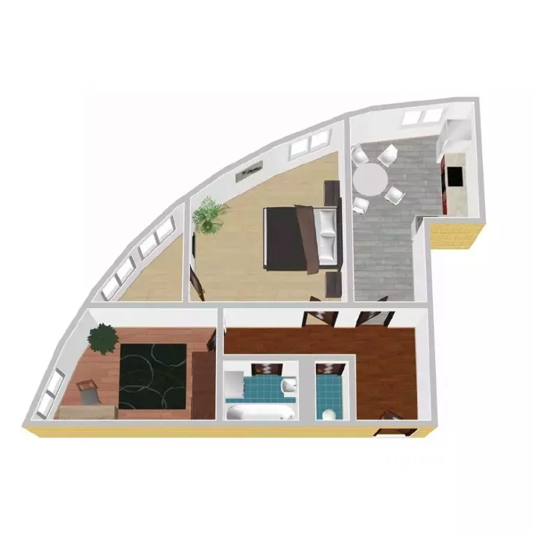 2-к кв. Воронежская область, с. Новая Усмань, Южный мкр Четыре Желания ... - Фото 0