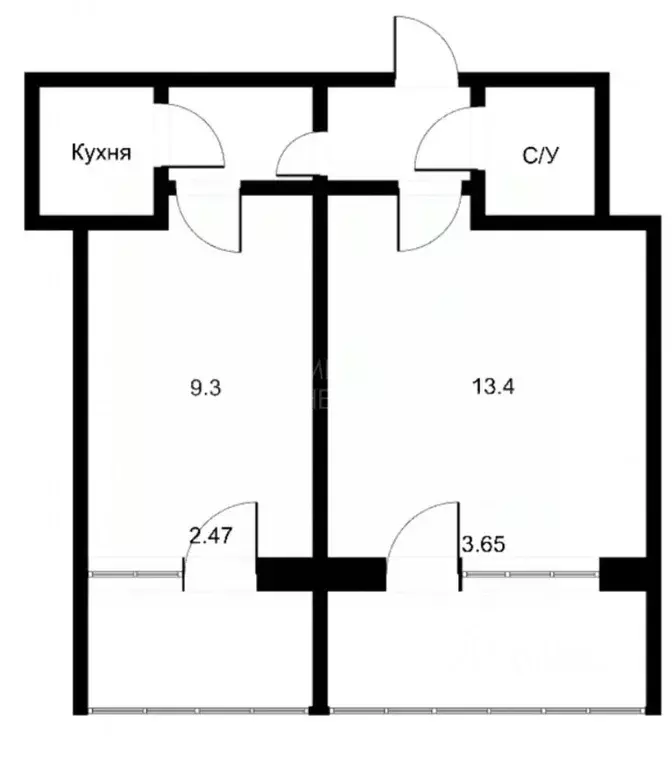 2-к кв. Тюменская область, Тюмень ул. Мельникайте, 115 (35.0 м) - Фото 1