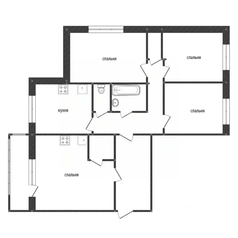 4-к кв. Башкортостан, Уфа ул. Бессонова, 31 (82.0 м) - Фото 2