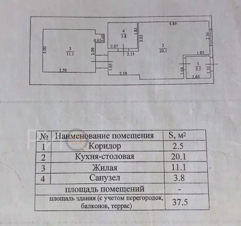 2-к кв. Севастополь пос. Любимовка, ул. Софьи Перовской, 18 (37.5 м) - Фото 1