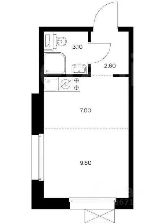 Студия Сахалинская область, Южно-Сахалинск ул. Имени Владимира ... - Фото 2