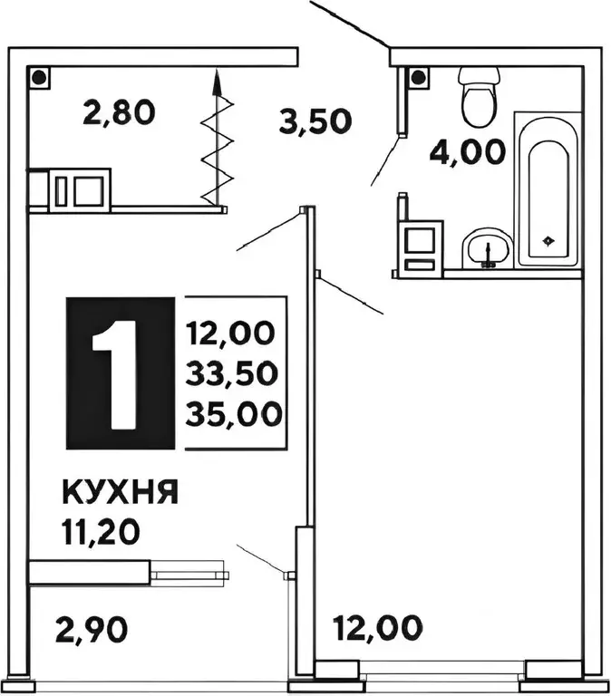 1-к кв. Краснодарский край, Краснодар ул. Западный обход, 39/2к7 (34.0 ... - Фото 2