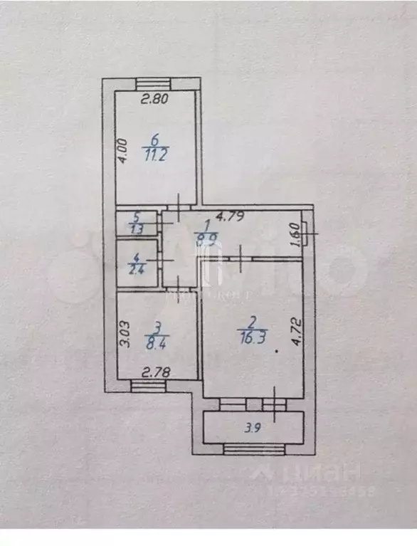 2-к кв. Дагестан, Махачкала ул. Зои Космодемьянской (50.0 м) - Фото 1