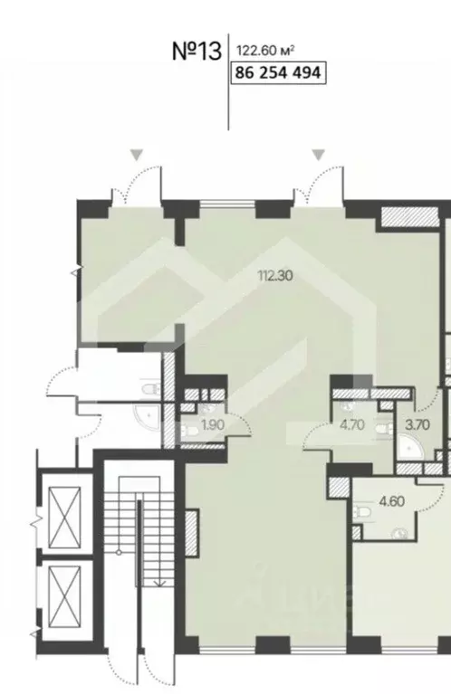 Торговая площадь в Москва дом Обручева 30 тер., к2 (123 м) - Фото 2