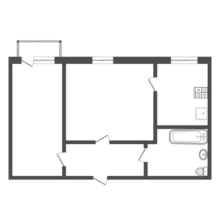 2-комнатная квартира: Тула, Первомайская улица, 9 (61.4 м) - Фото 1