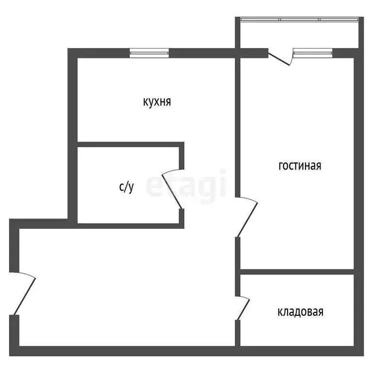 1-комнатная квартира: Пласт, улица Строителей, 2 (28.9 м) - Фото 1