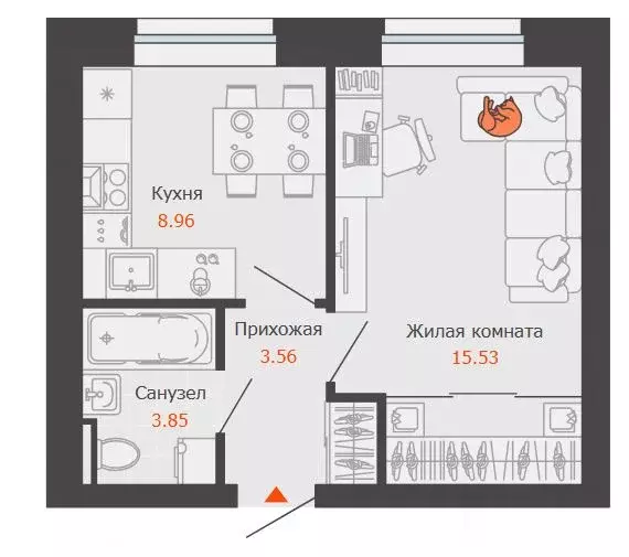 Продаётся 1-к квартира, 32 м - Фото 0