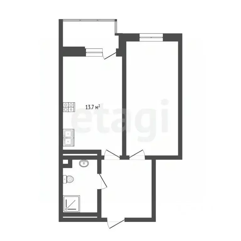 1-к кв. Тюменская область, Тюмень ул. Михаила Сперанского, 17 (42.2 м) - Фото 2