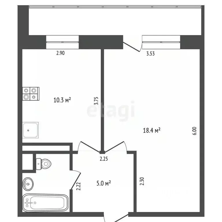 1-к кв. Москва Рождественская ул., 19к1 (37.3 м) - Фото 1