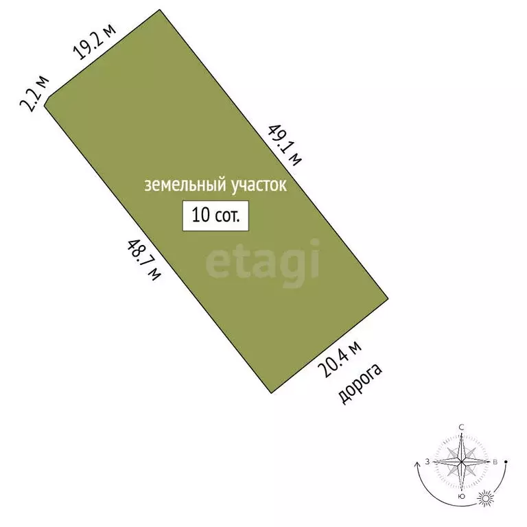 Участок в Кировское, улица Азатлык, 42 (10 м) - Фото 1