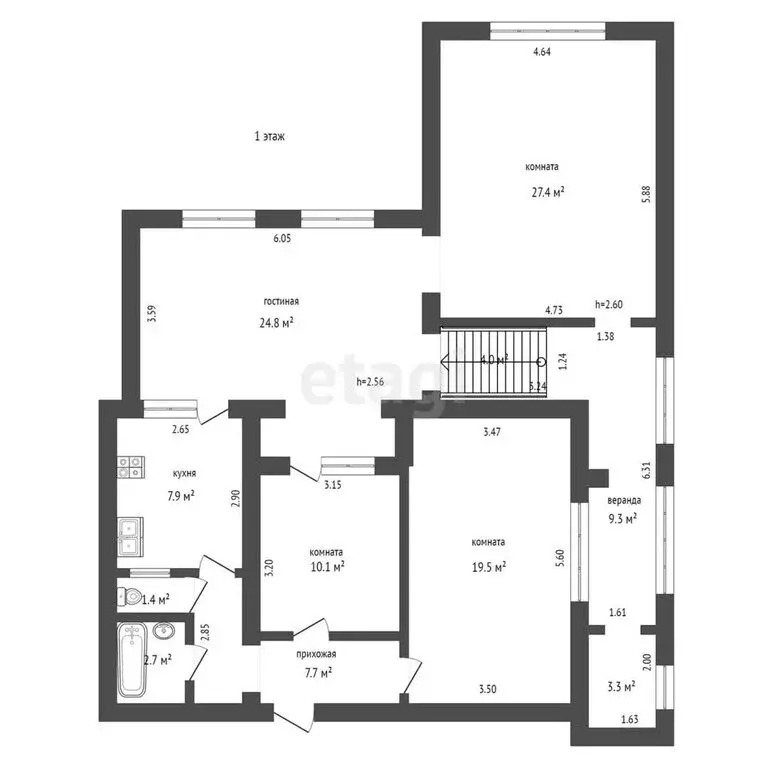 3-комнатная квартира: Феодосия, Крымская улица, 82Б (181 м) - Фото 2
