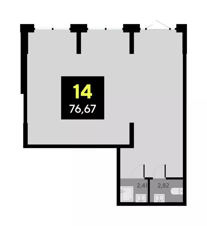 Помещение свободного назначения (75.9 м) - Фото 1