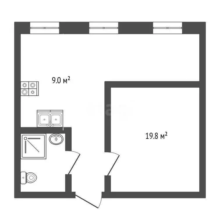 1-комнатная квартира: Калуга, Минская улица, 26 (44.5 м) - Фото 0
