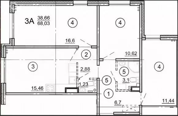3-комнатная квартира: Тверь, улица Левитана, 93А (68 м) - Фото 1