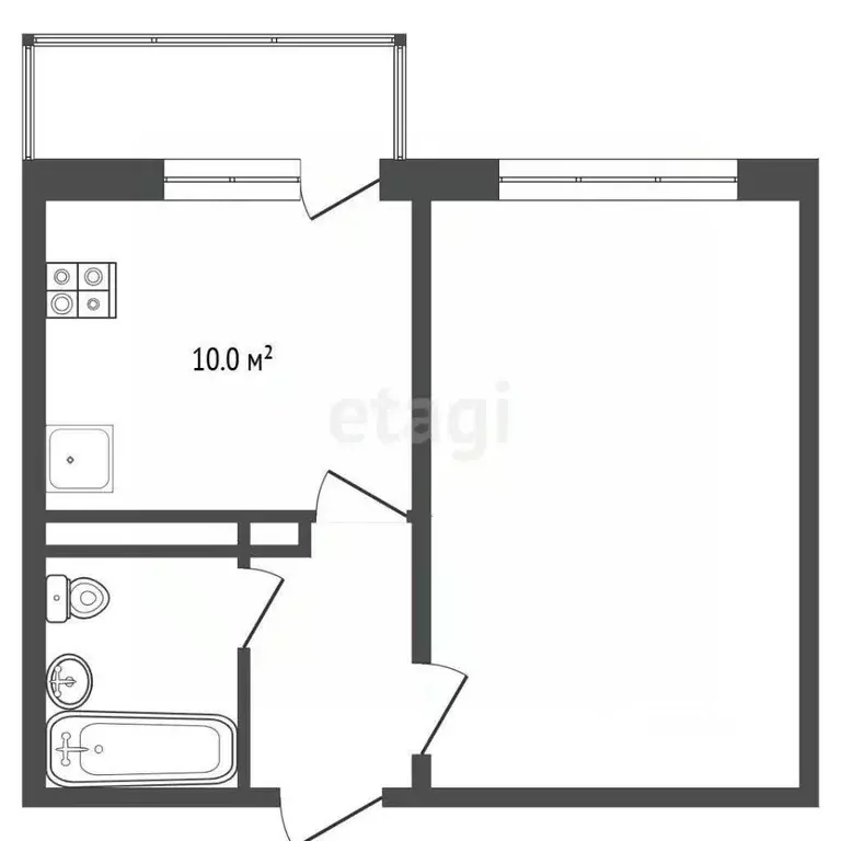 1-к кв. Краснодарский край, Анапа ул. Ленина, 196 (35.0 м) - Фото 1