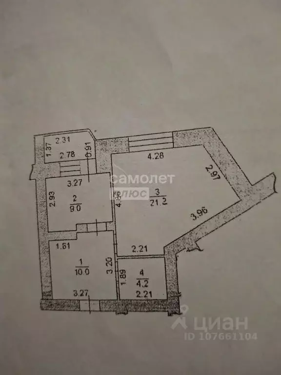 1-к кв. Липецкая область, Липецк ул. М.И. Неделина, 61 (44.4 м) - Фото 2
