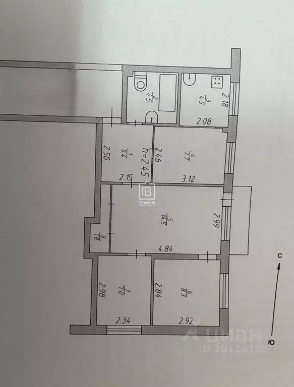 3-к кв. Калужская область, Дзержинский муниципальный округ, Жилетово ... - Фото 2