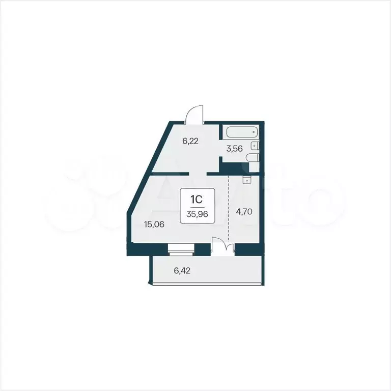 Квартира-студия, 36 м, 10/25 эт. - Фото 0
