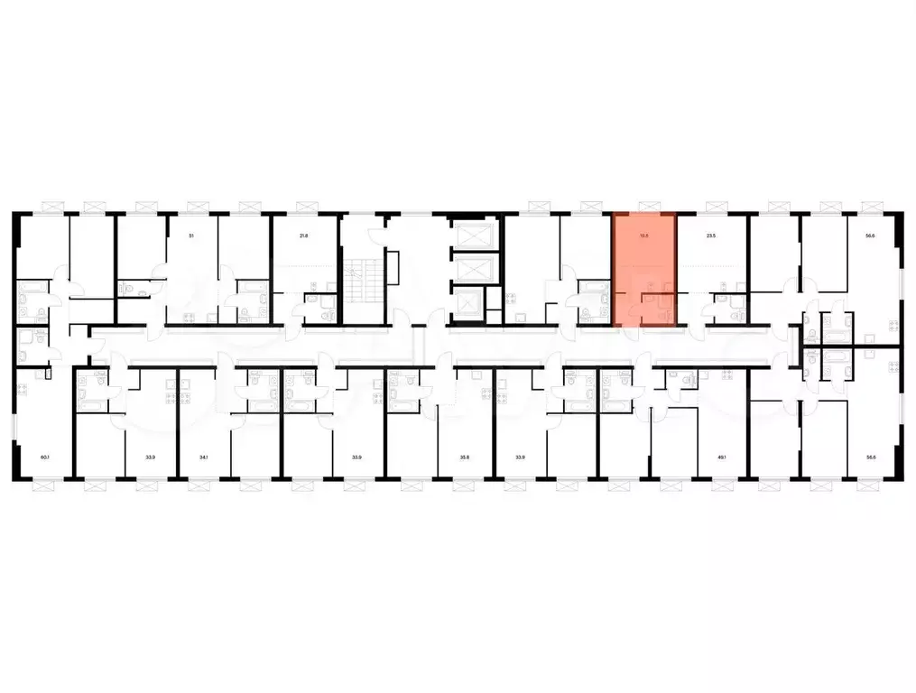 Квартира-студия, 19,8 м, 22/25 эт. - Фото 1