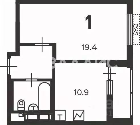 1-к кв. Москва Кусковская ул., 12/1 (38.8 м) - Фото 2